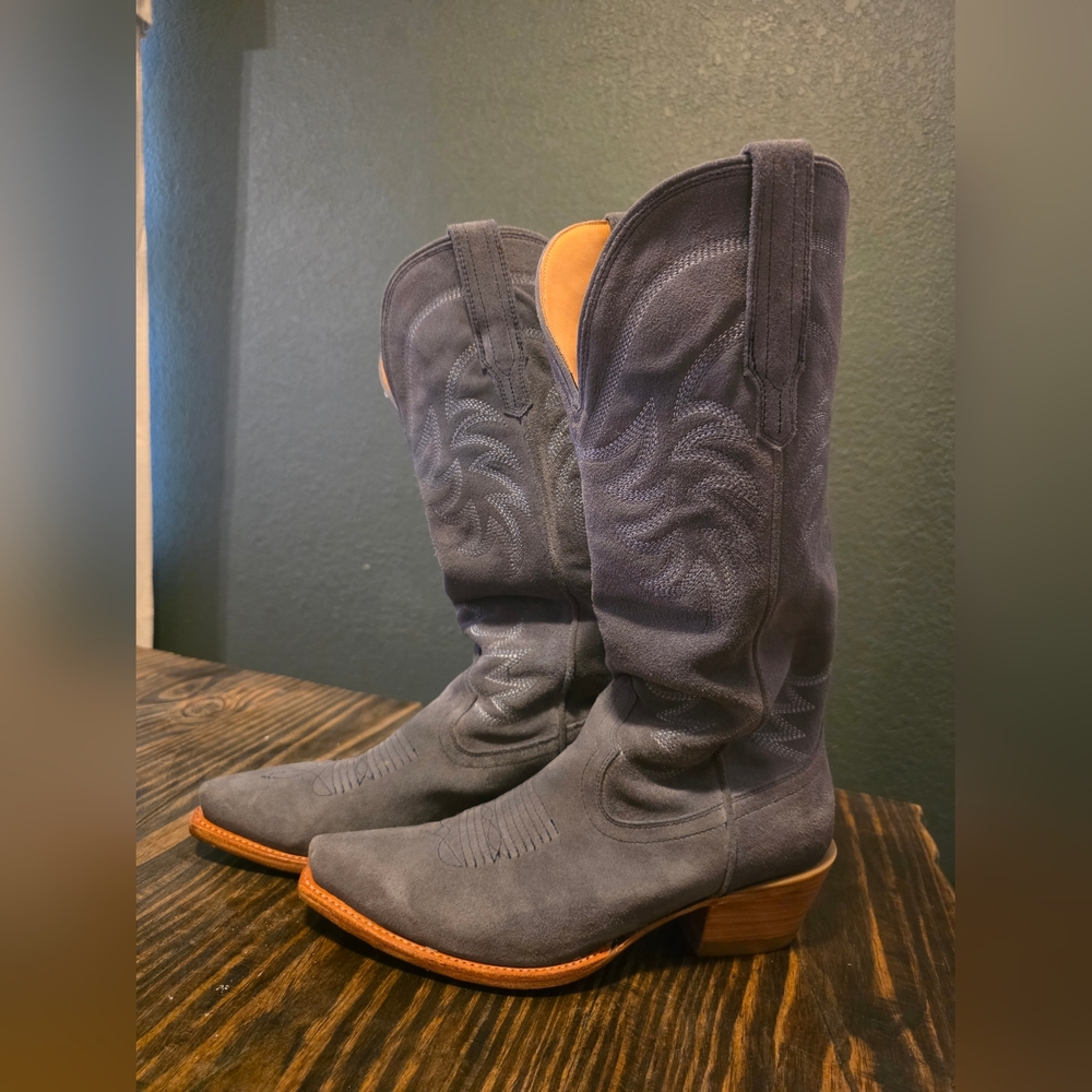 Tecovas The Annie Indigo/blue Suede 9B